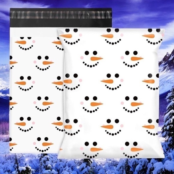 4/$20 - (10) 10x13 Christmas Snowman Poly Mailers - Picture 1 of 1